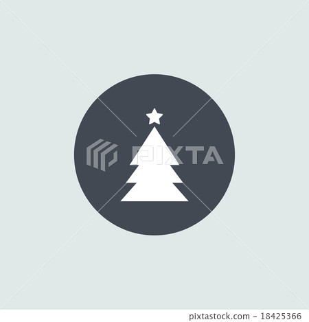 插图素材: icon christmas tree for holiday season