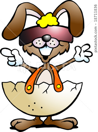 插图素材: illustration of an funny rabbit with cool sunglass