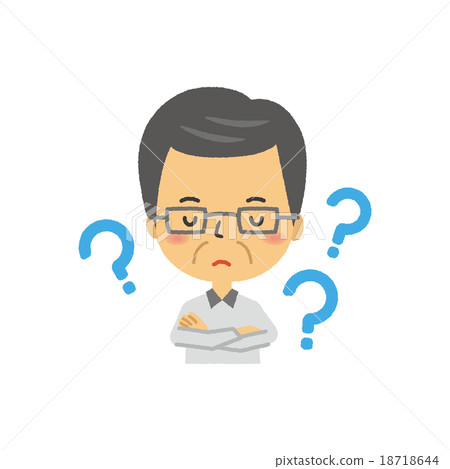 插图素材: 沉思的 想 思考
