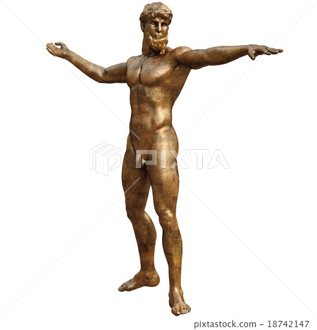 Statue Of Man With Arms Outstretched Stock Illustration 18742147