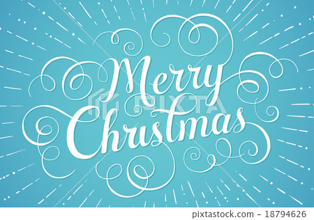 图库插图: white lettering merry christmas for greeting card 查看