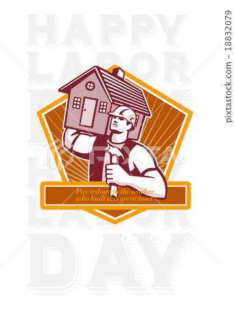 插图素材: labor day greeting card builder hammer house 查看全部