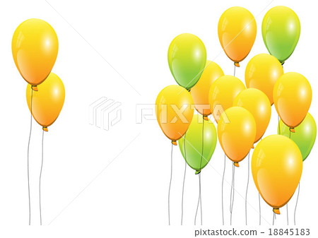 插图素材: group of yellow balloon on white background 查看全部