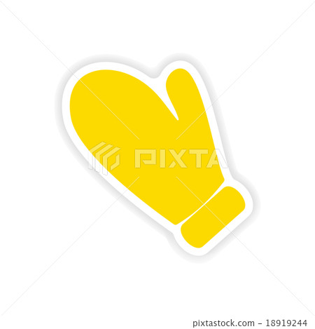 图库插图: icon sticker realistic design on paper potholder