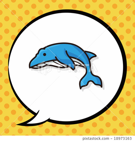 seaanimals导入,seaanimalssong 图库插图: sea animal whale doodle, speech bubble