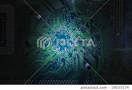 图库照片: electronic circuit plate