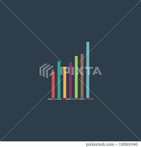 插图素材: graph chart sign icon. diagram symbol. statistics.