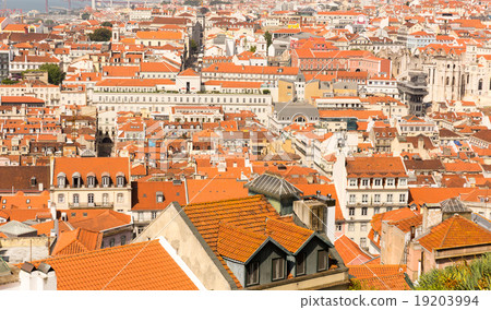 图库照片: european city roofs