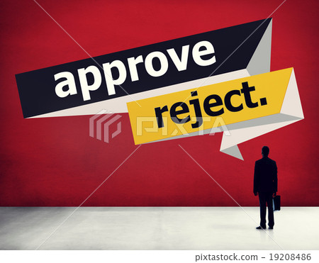 图库照片: approve reject cancelled decision selection concept