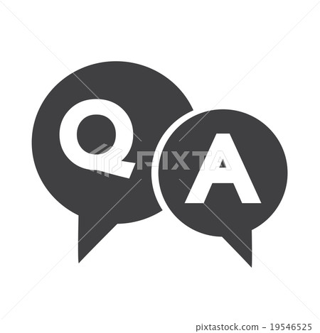 插图素材: question and answer speech bubble icon