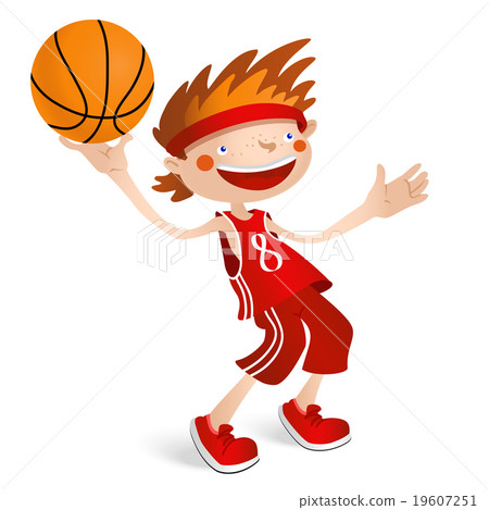 basketball player图片,basketball图片 图库插图: smiling basketball player boy with a ball.