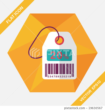 插图 shopping sale price tag flat icon with long shadow,eps10