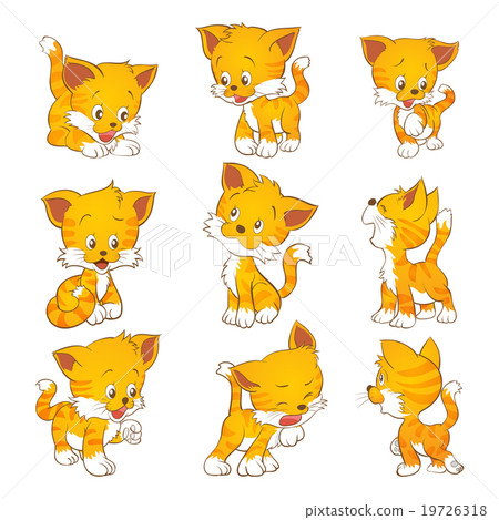 图库插图 cute yellow cat