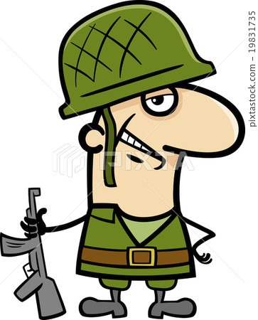 插图素材 soldier cartoon illustration