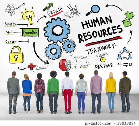 图库照片: human resources employment teamwork people rear view