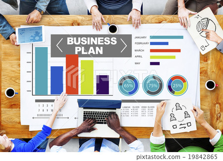 图库照片: business plan graph brainstorming strategy idea info