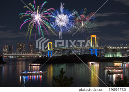 彩虹桥 照片 烟花 花火 焰火 首页 照片 日本风景 东京 彩虹桥 烟花