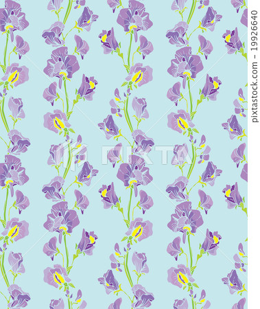 Seamless Pattern With Realistic Graphic Flowers Stock Illustration