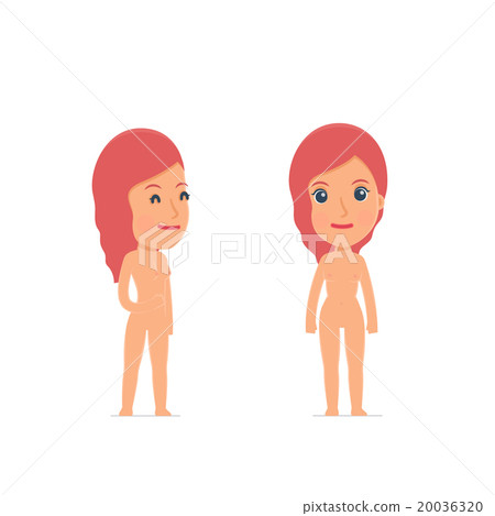 Happy Character Naked Female Stock Illustration 20036320 PIXTA