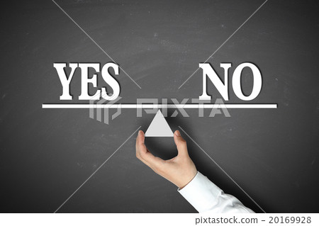 图库照片: yes no balance