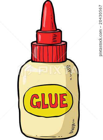 插图素材: cartoon glue bottle