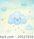 cute cloud with tears of happiness and rain 20523938