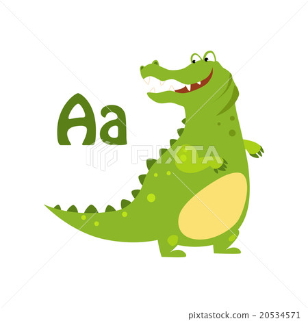 图库插图: alligator. funny alphabet, animal vector