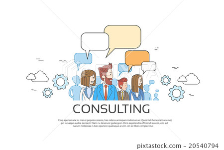 插图素材: business people consulting group talking 查看全部