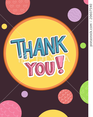 插图素材: thankyou card dots