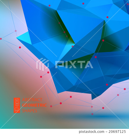 插图素材: bright blue polygon geometry shape. vector 查看全部