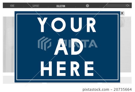 插图素材: your ad here marketing advetising commercial concept