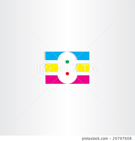 插图素材: colorful number 8 no eight logo vector