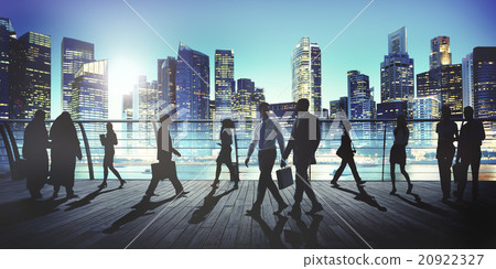 图库照片: business people global commuter walking city concept