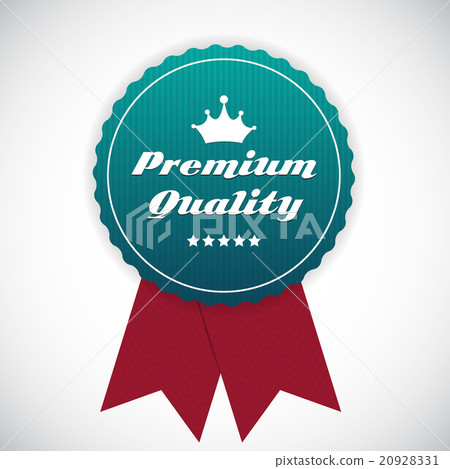 插图素材: premium quality label vector illustration