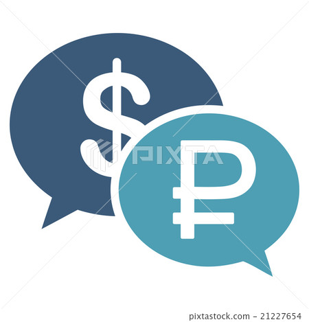 图库插图: rouble dollar transaction icon