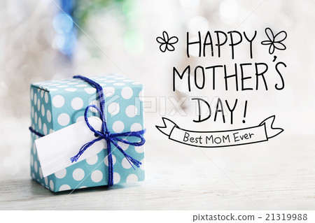 图库照片: happy mothers day message with gift box