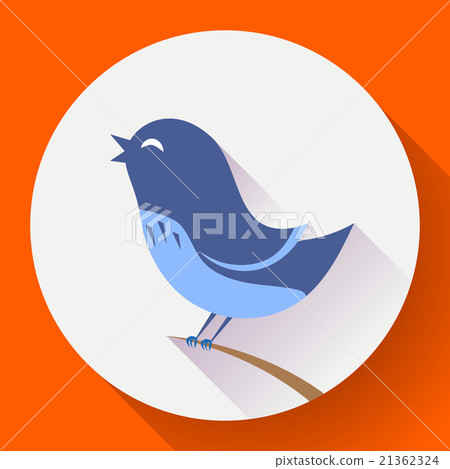 插图素材: bird singing vector icon. flat design style 查看全部