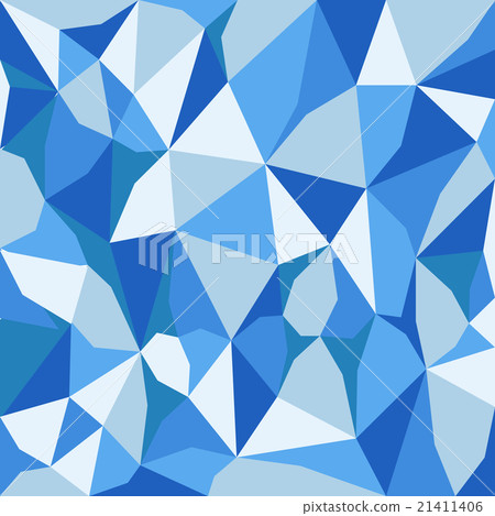 图库插图: vector polygon background in sky blue colors
