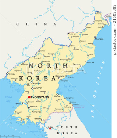 图库插图: north korea political map