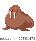 图库插图 cute walrus cartoon