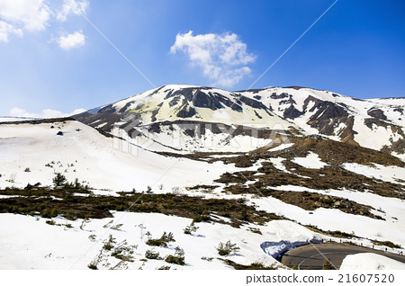 图库照片 吾妻山脉 磐梯吾妻天际线 融雪