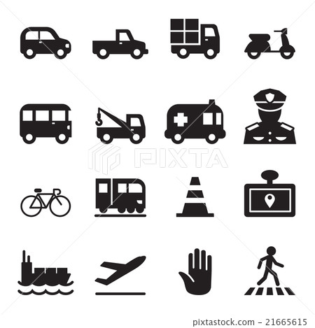 插图素材: traffic icon set 2