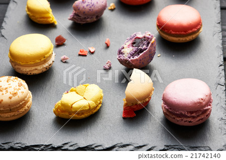 图库照片: french delicious dessert macaroons