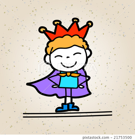 插图素材: hand drawing cartoon happy kid