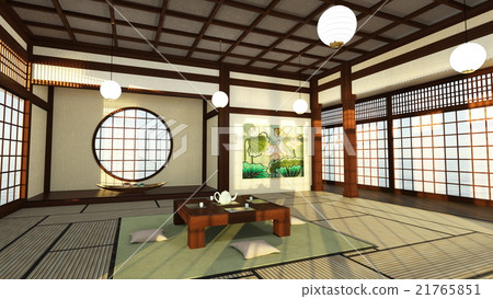 图库插图: 日式房间