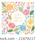 插图素材: vector illustration of a floral frame in spring
