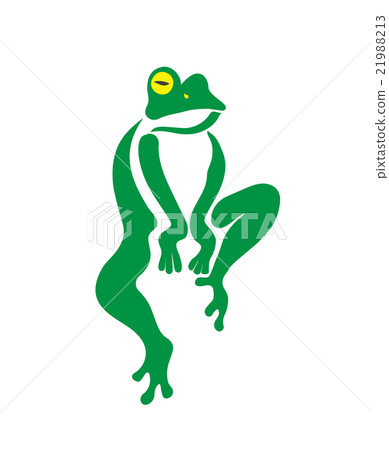 插图素材: vector image of an frog design