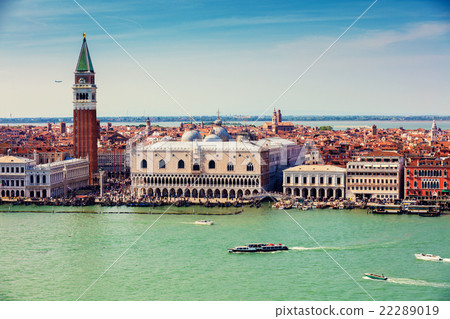 图库照片: panoramic view of venice italy