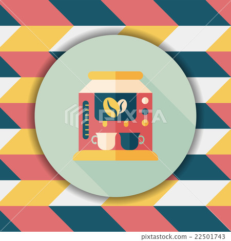 插图素材: coffee machine flat icon with long shadow,eps10 查看