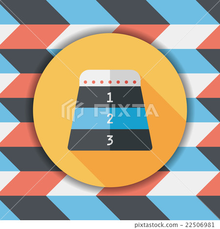 插图素材: vaulting horse flat icon with long shadow,eps10